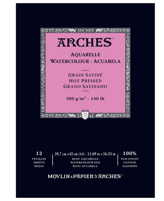 ArchesSmooth 300Gsm A3 Pad 15 Sheets