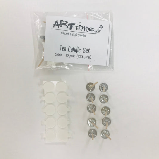 Candle Tea Light Wick & Stickums 10pk